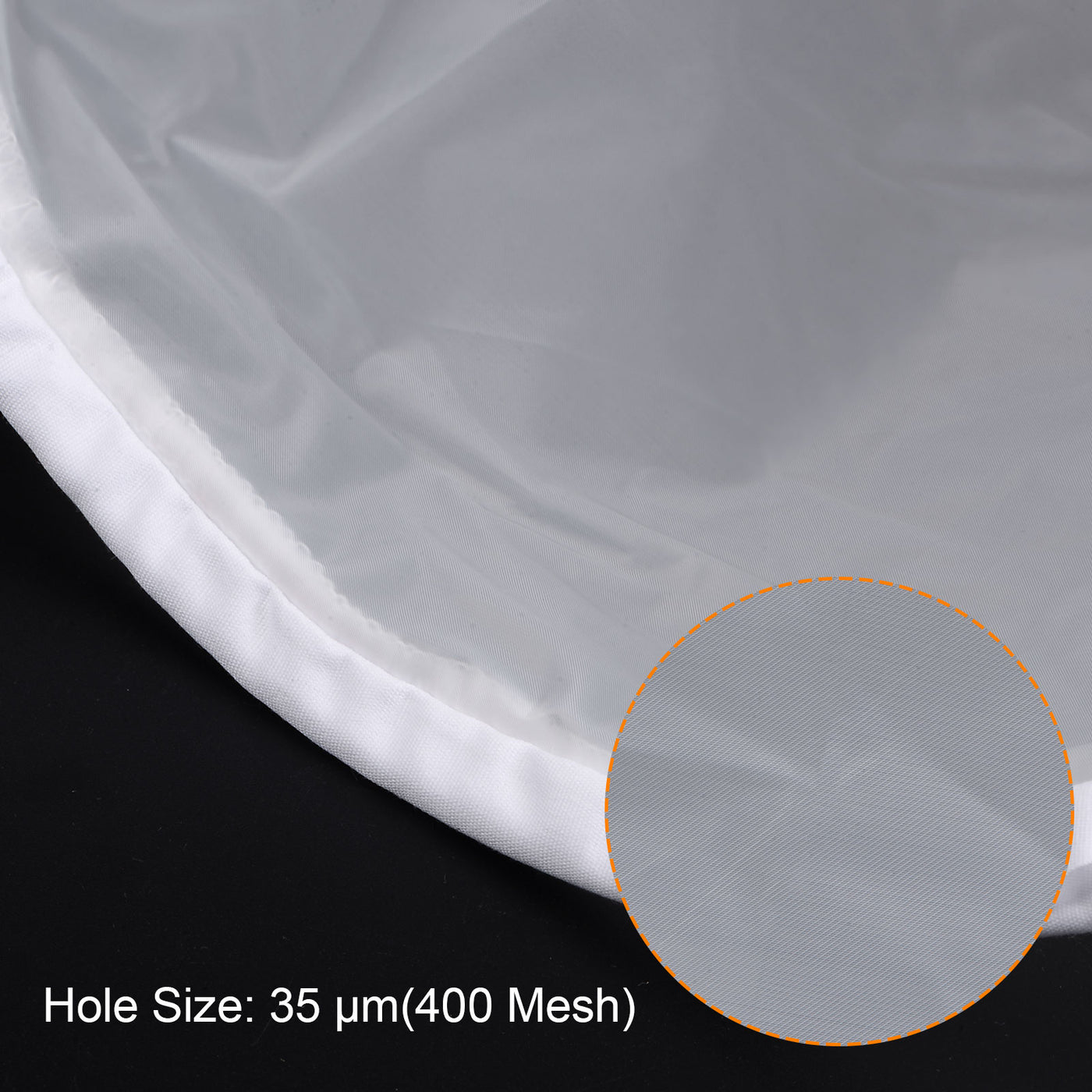 uxcell Uxcell 400 Mesh Paint Filter Bag 7" Dia Cone Shape Nylon Strainer for Filtering