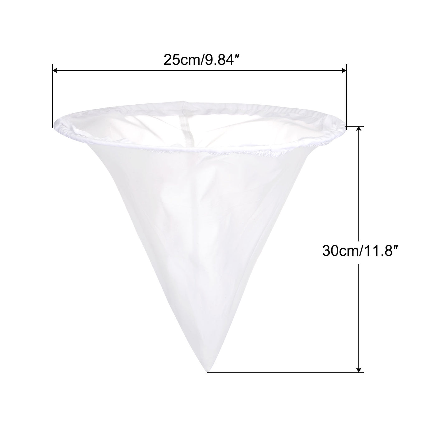 uxcell Uxcell 300 Mesh Paint Filter Bag 9.8" Dia Cone Shape Nylon Strainer for Filtering