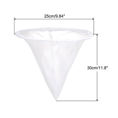 Harfington Uxcell 300 Mesh Paint Filter Bag 9.8" Dia Cone Shape Nylon Strainer for Filtering