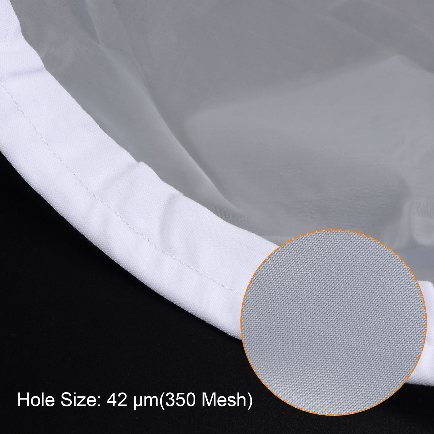 uxcell Uxcell 350 Mesh Paint Filter Bag 9.8" Dia Cone Shape Nylon Strainer for Filtering