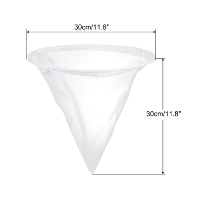 Harfington Uxcell 40 Mesh Paint Filter Bag 11.8" Dia Cone Shape Nylon Strainer for Filtering