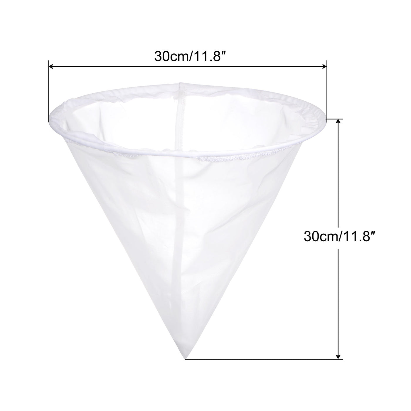 uxcell Uxcell 100 Mesh Paint Filter Bag 11.8" Dia Cone Shape Nylon Strainer for Filtering