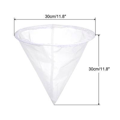 Harfington Uxcell 100 Mesh Paint Filter Bag 11.8" Dia Cone Shape Nylon Strainer for Filtering