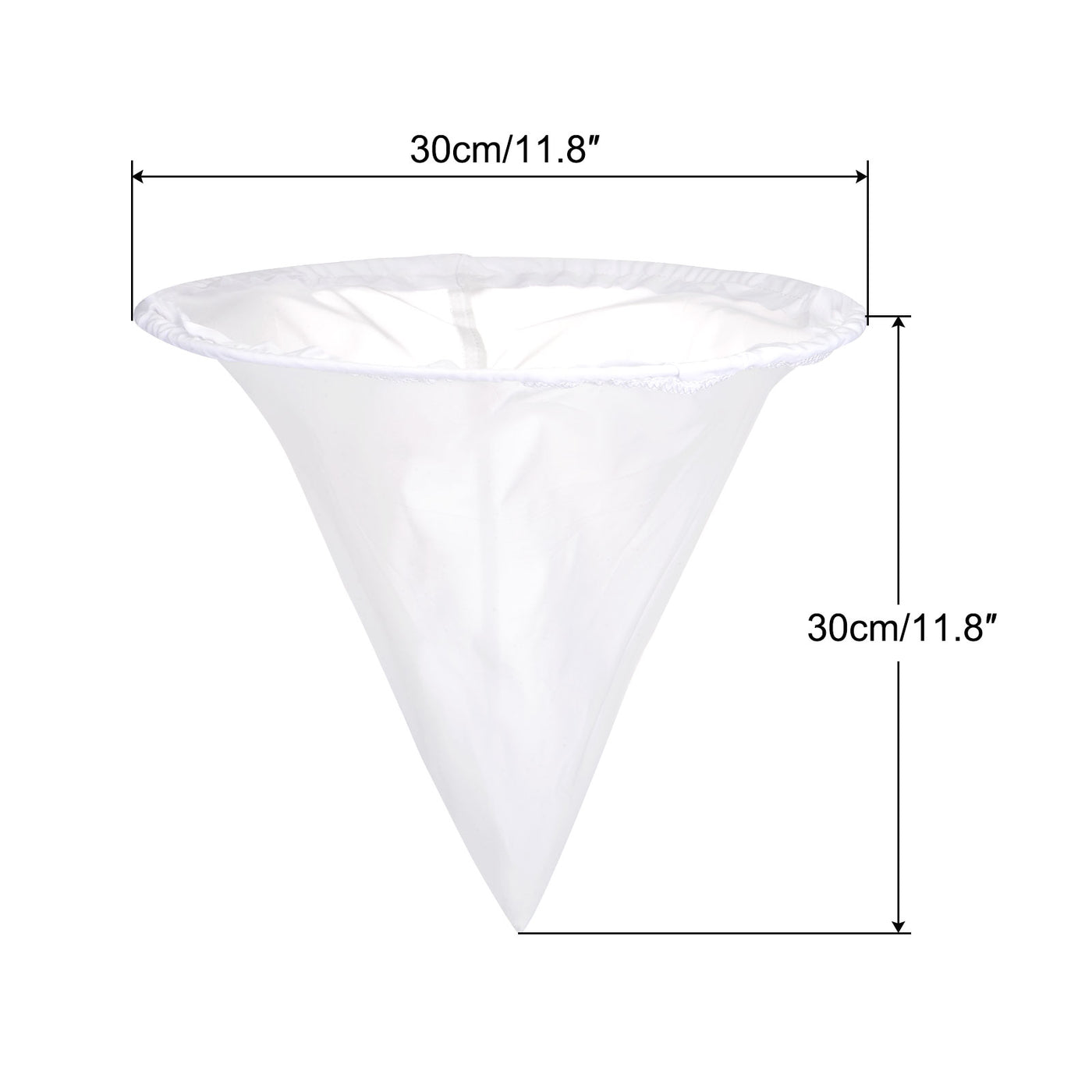 uxcell Uxcell 300 Mesh Paint Filter Bag 11.8" Dia Cone Shape Nylon Strainer for Filtering