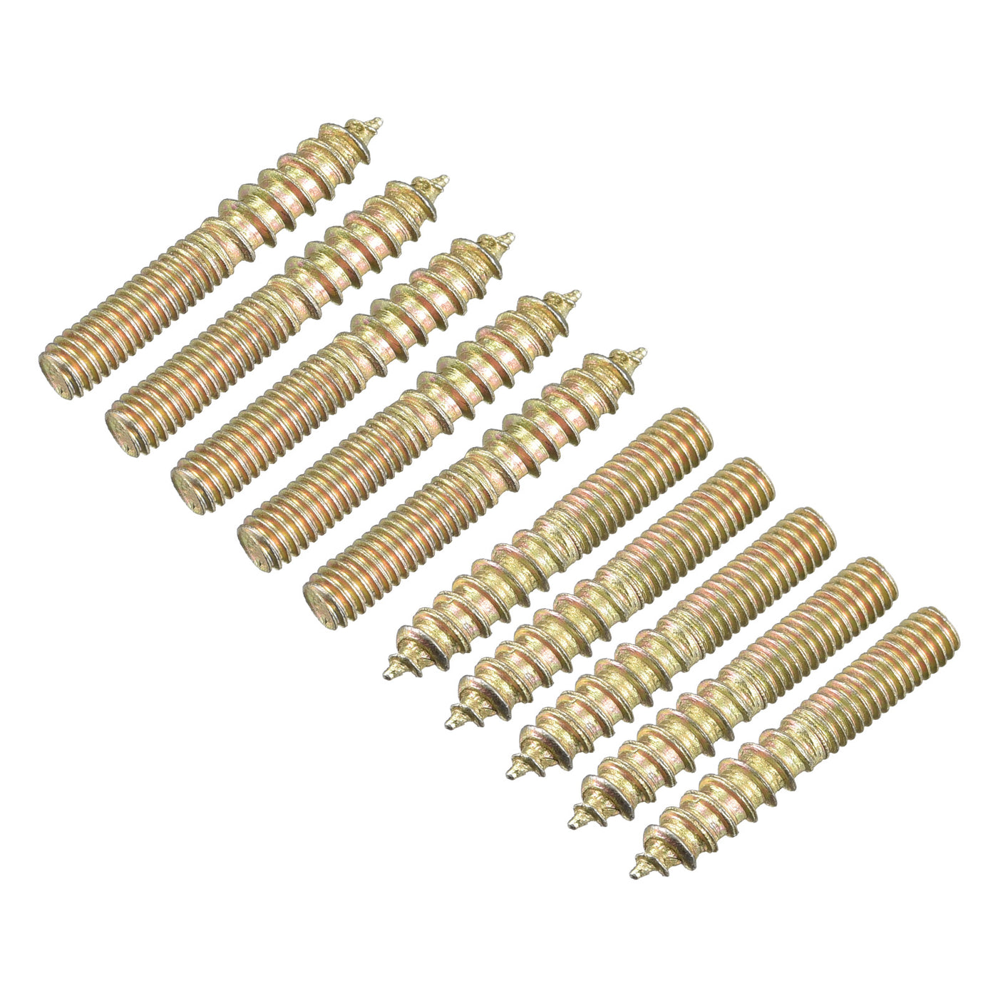 uxcell Uxcell M4x25mm Hanger Bolts, 24pcs Double Ended Thread Dowel Screws