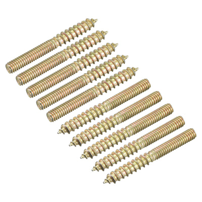 Harfington Uxcell M4x35mm Hanger Bolts, 120pcs Double Ended Thread Dowel Screws