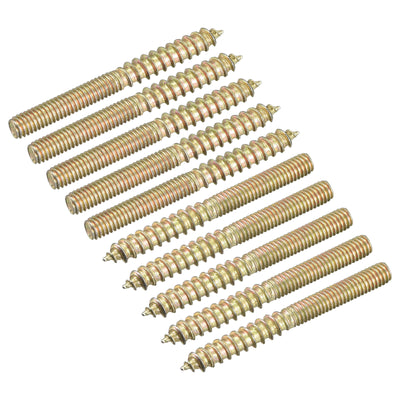 Harfington Uxcell M4x40mm Hanger Bolts, 30pcs Double Ended Thread Dowel Screws