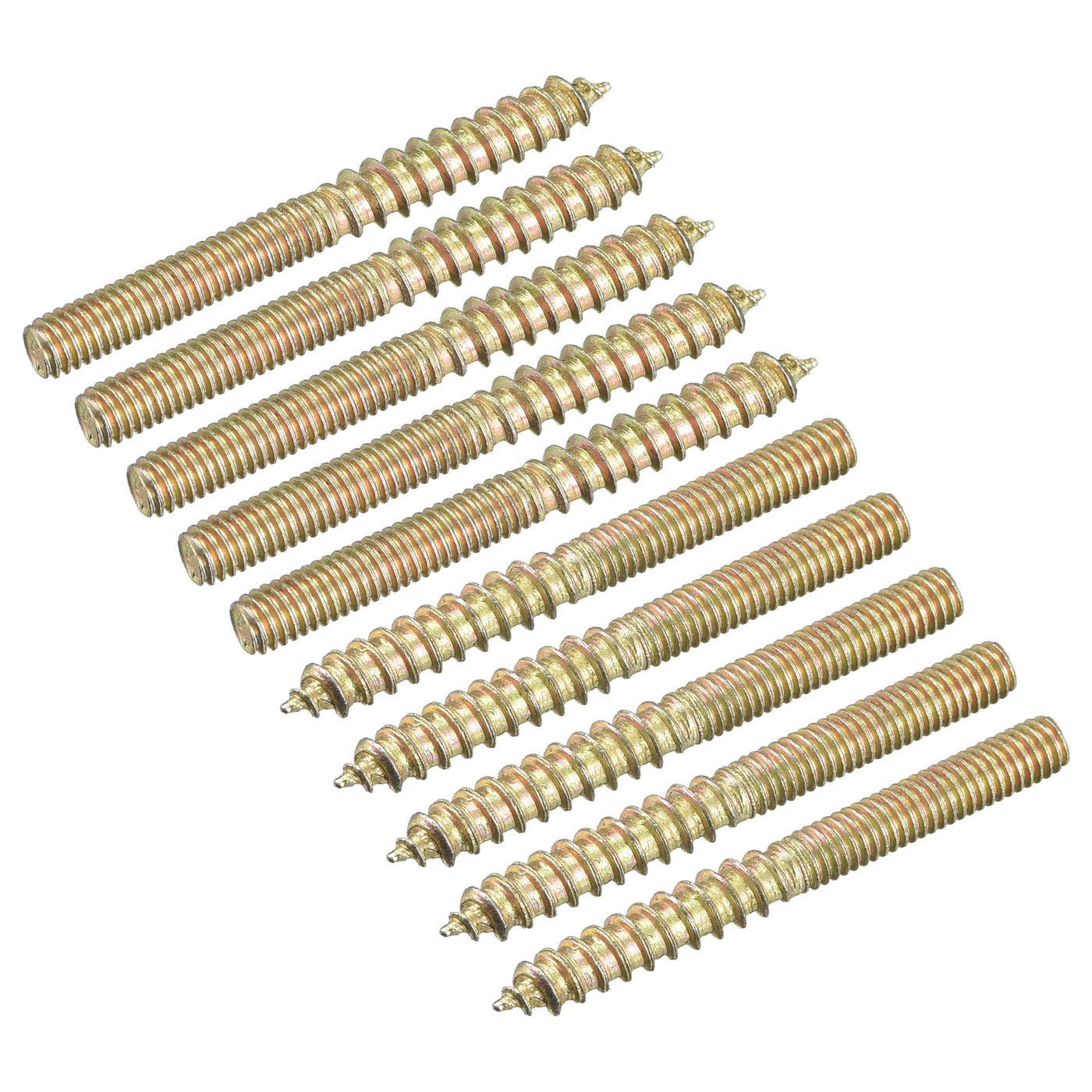 uxcell Uxcell M4x40mm Hanger Bolts, 120pcs Double Ended Thread Dowel Screws