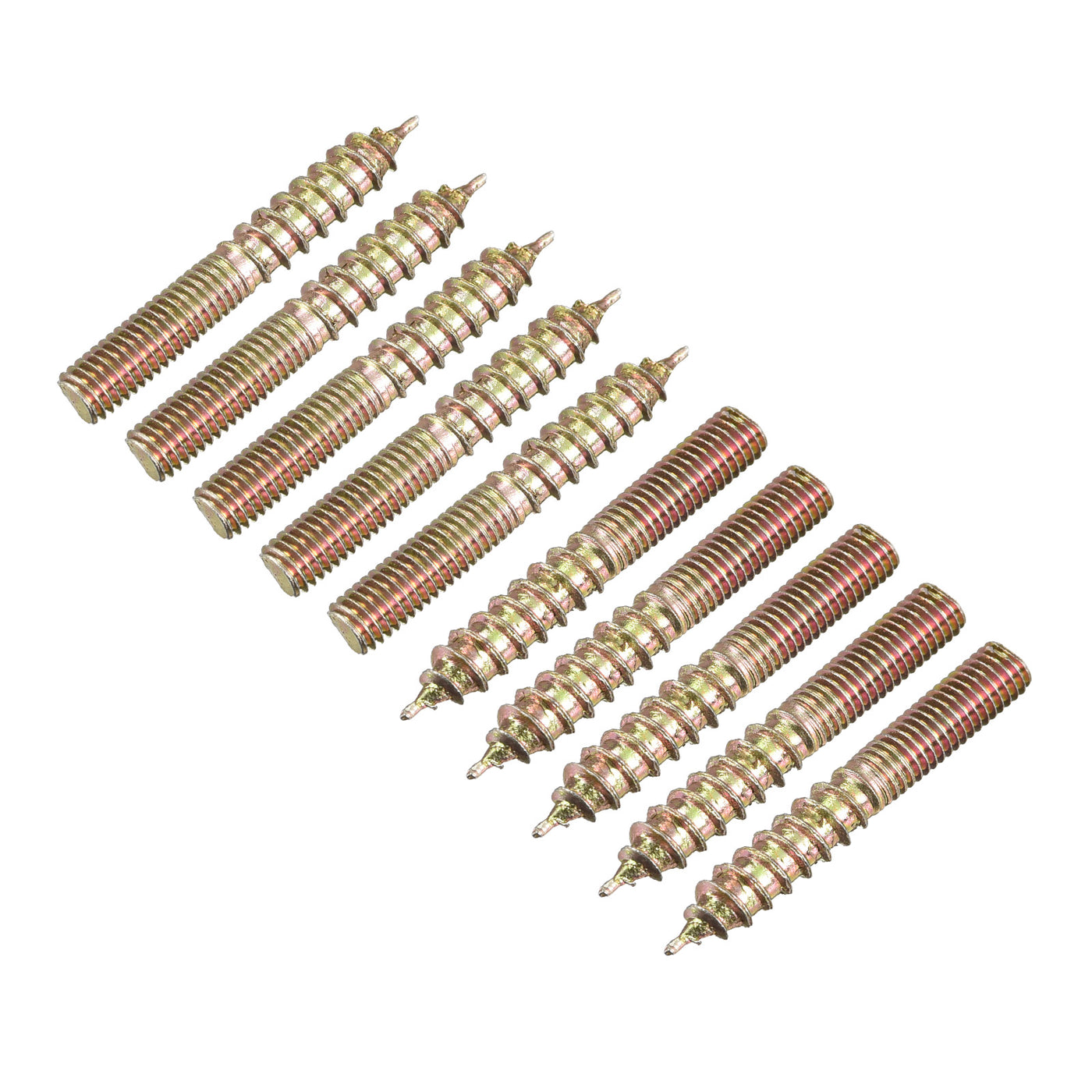 uxcell Uxcell M5x25mm Hanger Bolts, 120pcs Double Ended Thread Dowel Screws