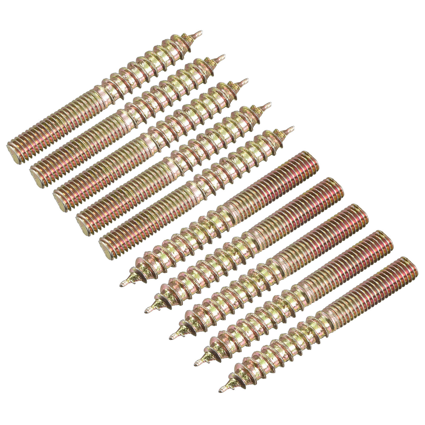 uxcell Uxcell M5x40mm Hanger Bolts, 24pcs Double Ended Thread Dowel Screws