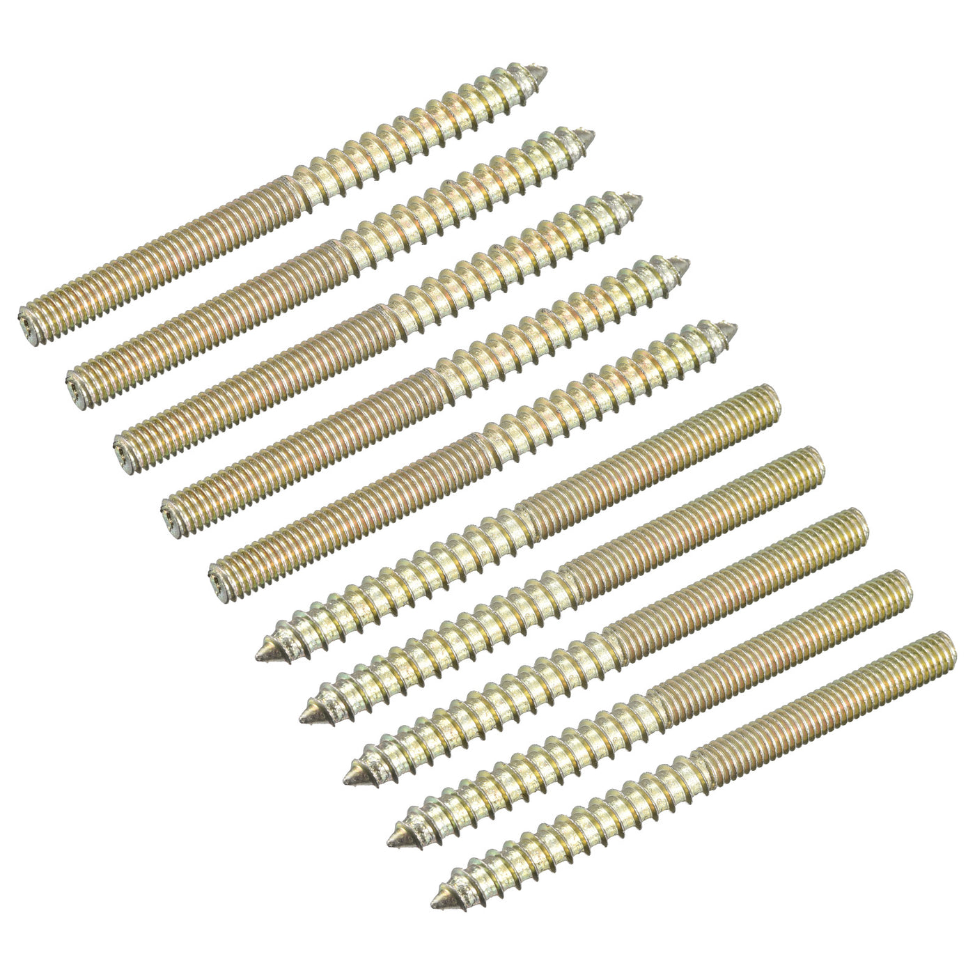 uxcell Uxcell M6x80mm Hanger Bolts, 120pcs Double Ended Thread Dowel Screws