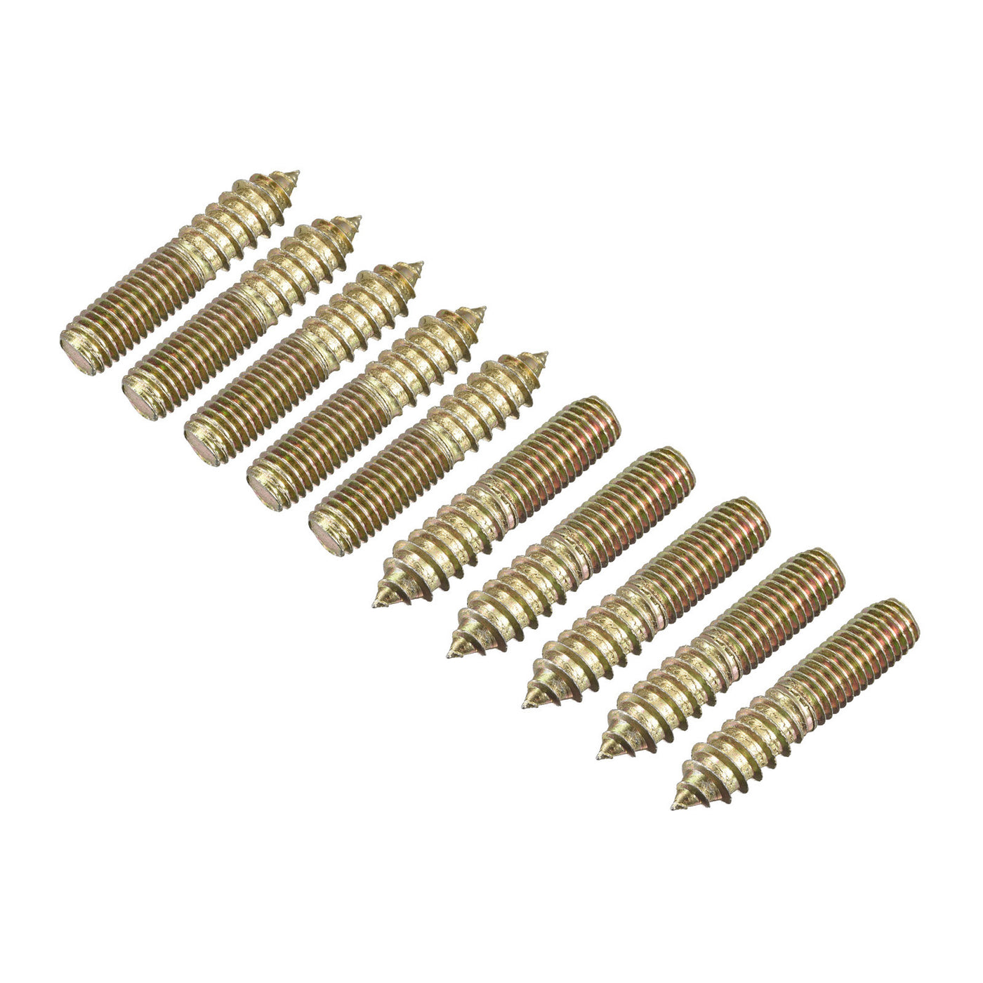 uxcell Uxcell M10x50mm Hanger Bolts, 30pcs Double Ended Thread Dowel Screws