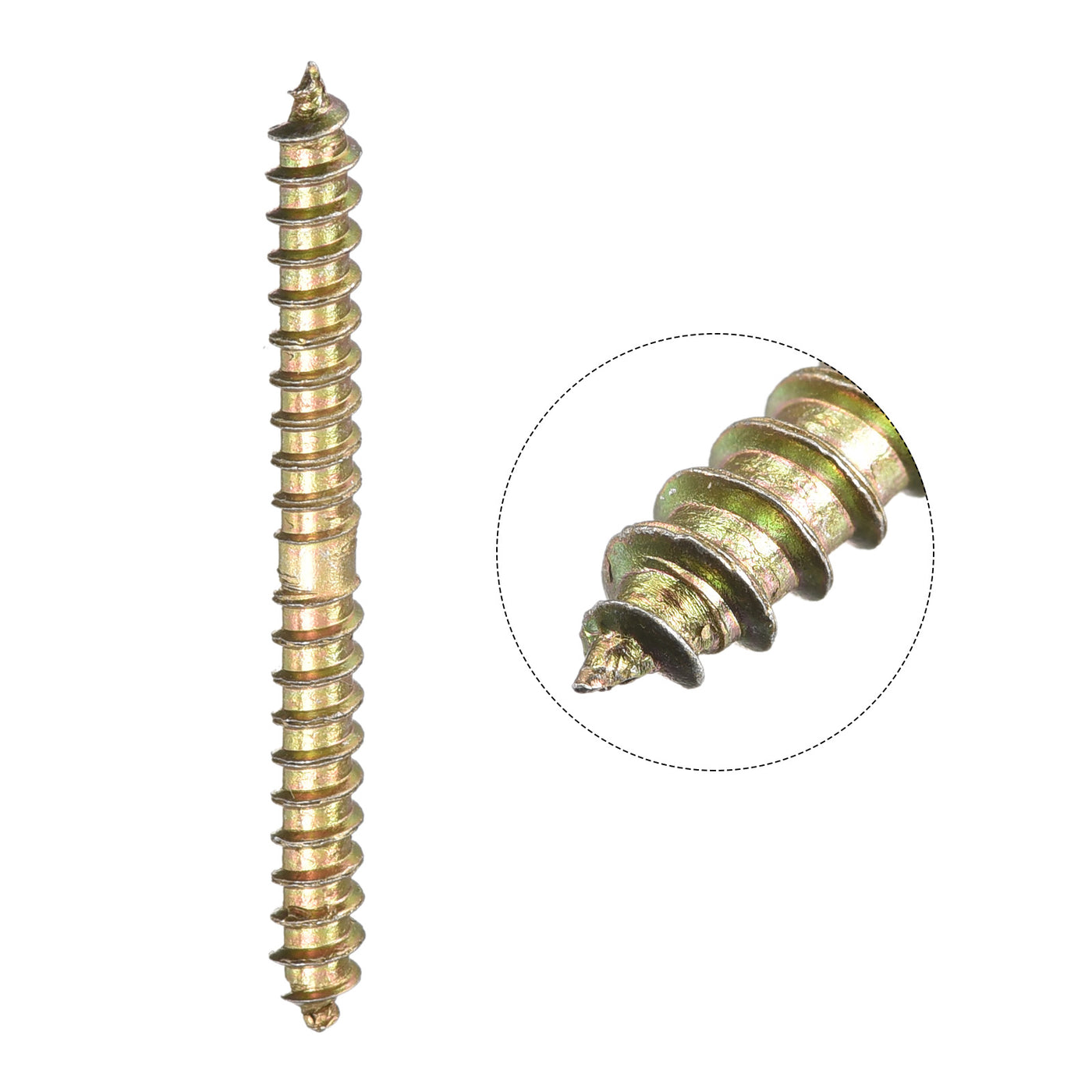 uxcell Uxcell 4x38mm Hanger Bolts, 24pcs Double Ended Thread Wood to Wood Dowel Screws