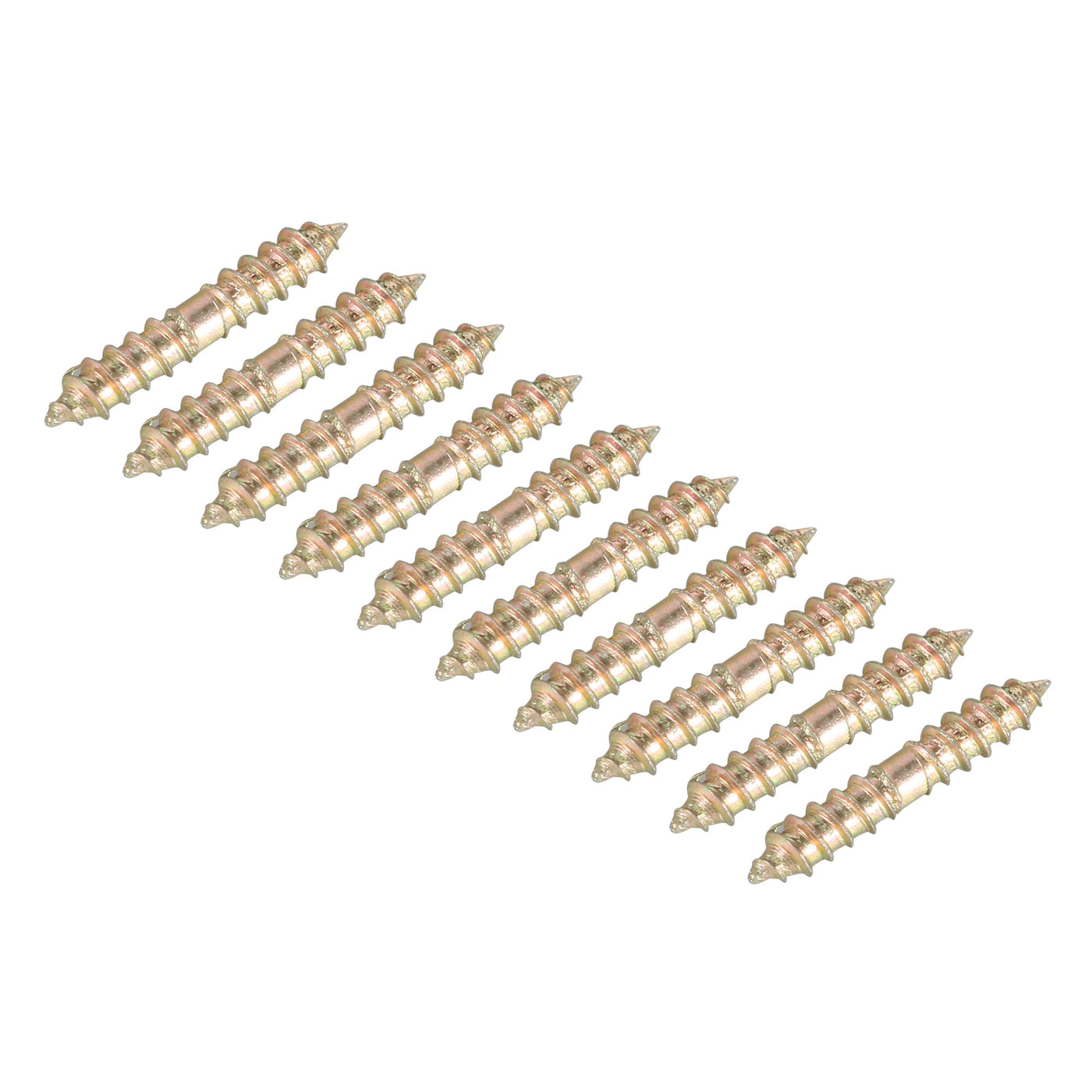 uxcell Uxcell 5x30mm Hanger Bolts, 80pcs Double Ended Thread Wood to Wood Dowel Screws