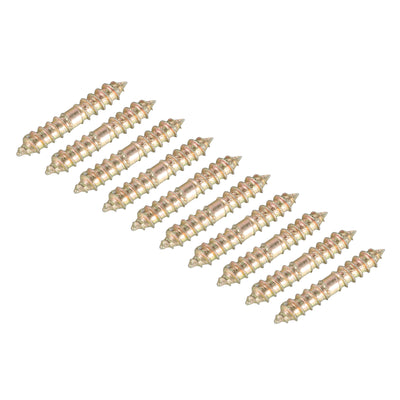 Harfington Uxcell 5x30mm Hanger Bolts, 80pcs Double Ended Thread Wood to Wood Dowel Screws