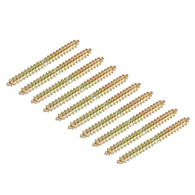 Harfington Uxcell 5x50mm Hanger Bolts, 12pcs Double Ended Thread Wood to Wood Dowel Screws