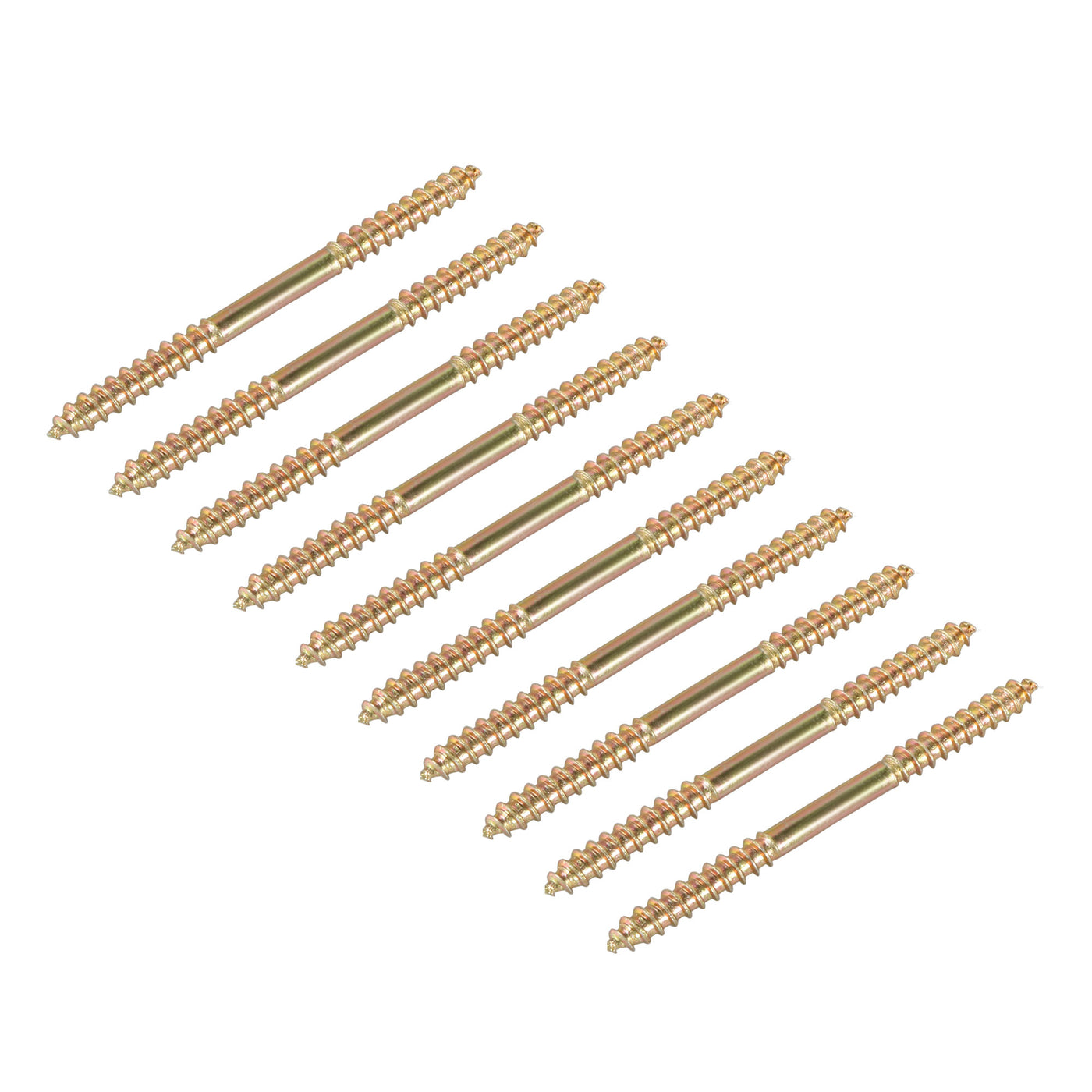 uxcell Uxcell 5x65mm Hanger Bolts, 12pcs Double Ended Thread Wood to Wood Dowel Screws