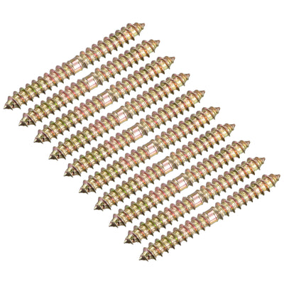 Harfington Uxcell 6x60mm Hanger Bolts, 24pcs Double Ended Thread Wood to Wood Dowel Screws