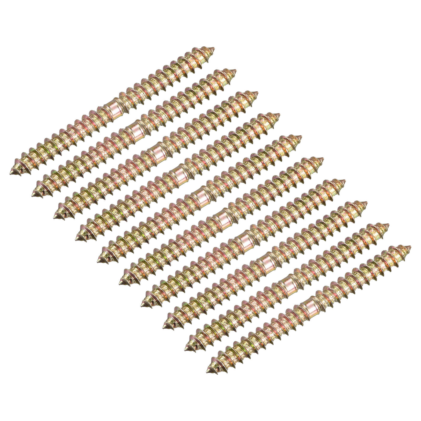 uxcell Uxcell 6x70mm Hanger Bolts, 24pcs Double Ended Thread Wood to Wood Dowel Screws