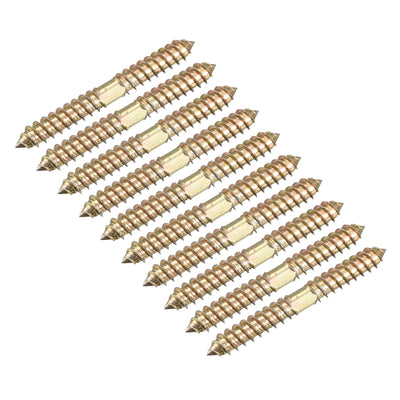 Harfington Uxcell 8x60mm Hanger Bolts, 24pcs Double Ended Thread Wood to Wood Dowel Screws