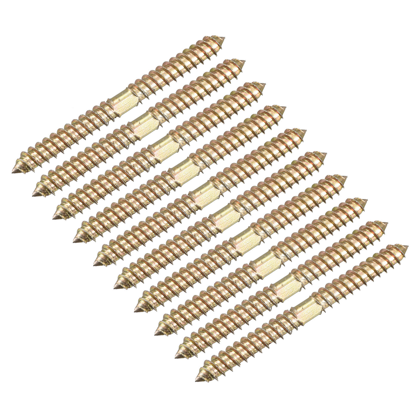 uxcell Uxcell 8x90mm Hanger Bolts, 24pcs Double Ended Thread Wood to Wood Dowel Screws