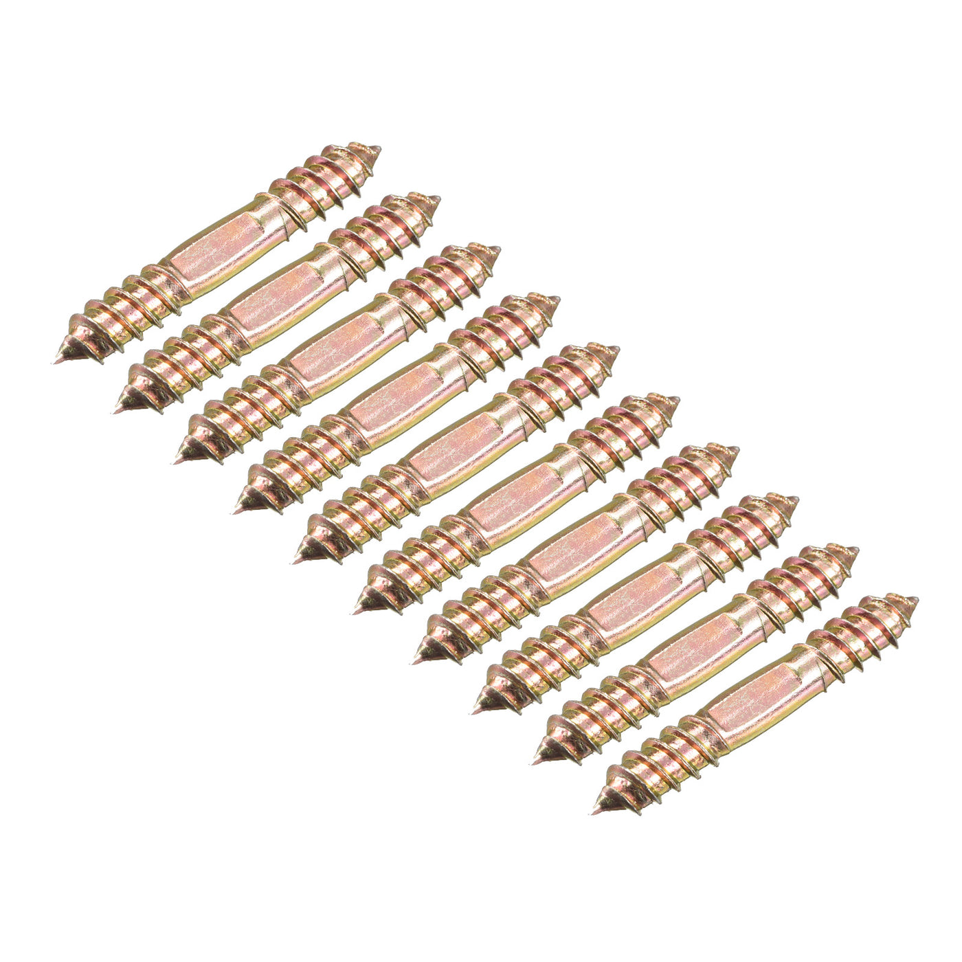 uxcell Uxcell 10x60mm Hanger Bolts, 12pcs Double Ended Thread Wood to Wood Dowel Screws