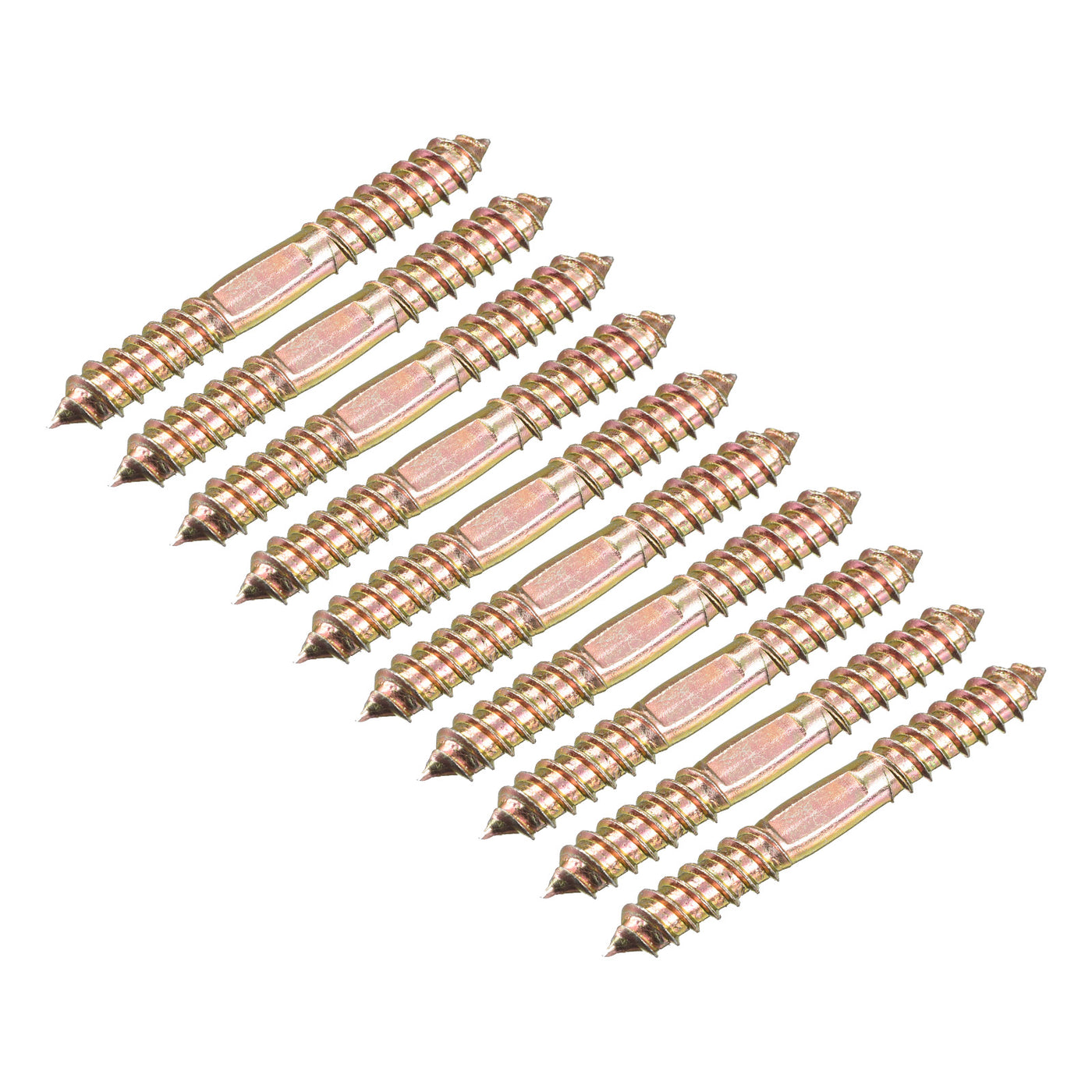 uxcell Uxcell 10x80mm Hanger Bolts, 12pcs Double Ended Thread Wood to Wood Dowel Screws