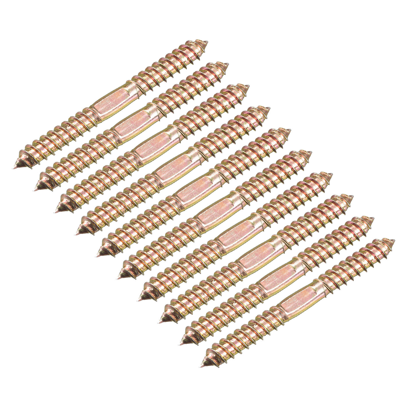 uxcell Uxcell 10x100mm Hanger Bolts, 12pcs Double Ended Thread Wood to Wood Dowel Screws