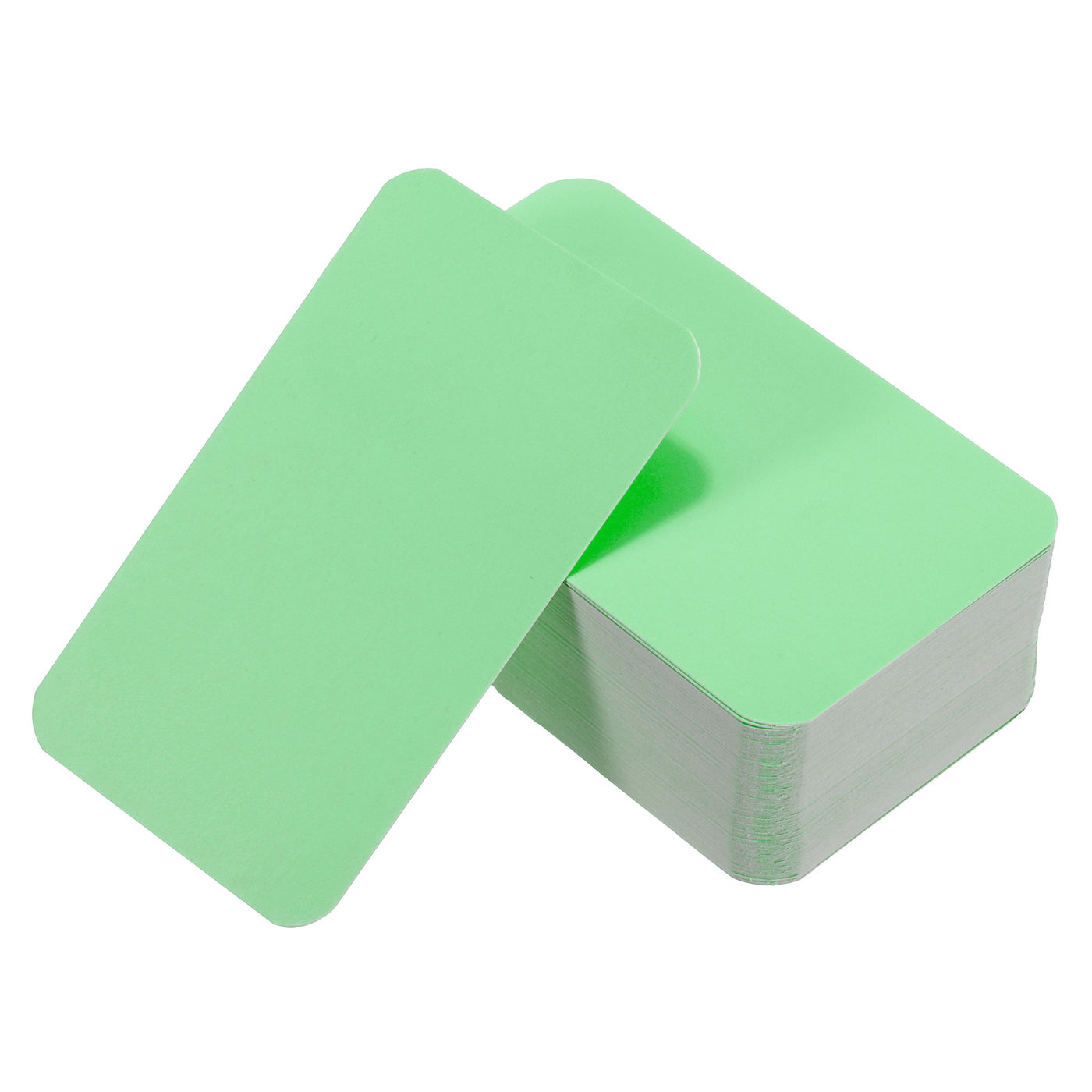 Harfington 3.5" x 2" Blank Paper Business Cards Small Index Flash Cards Note, Green 100pcs