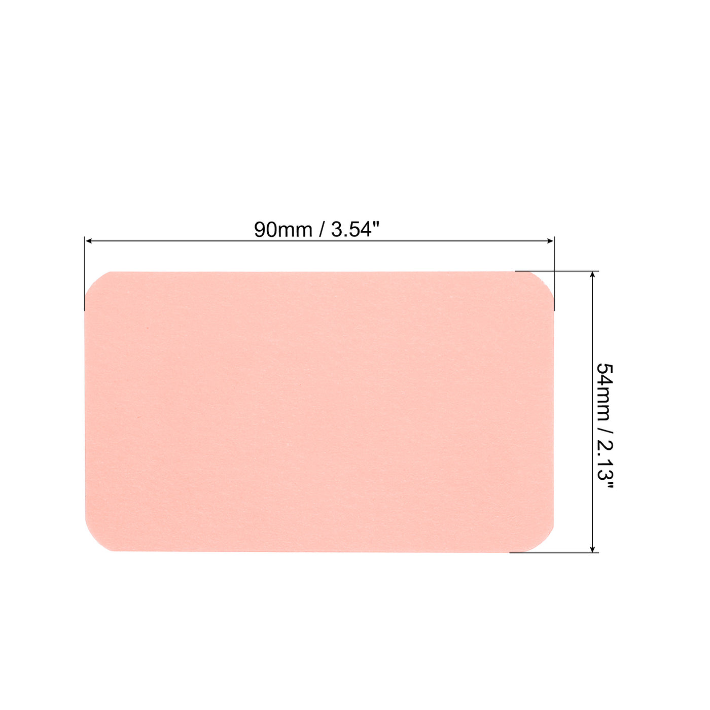 Harfington 3.5" x 2" Blank Paper Business Cards Small Index Flash Cards Note, Pink 100pcs