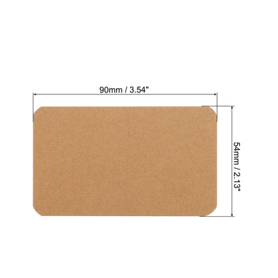 Harfington 3.5" x 2" Blank Paper Business Cards Small Index Flash Cards Note, Brown 100pcs