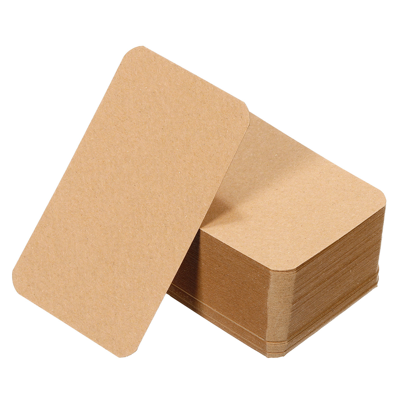 Harfington 3.5" x 2" Blank Paper Business Cards Small Index Flash Cards Note, Brown 100pcs