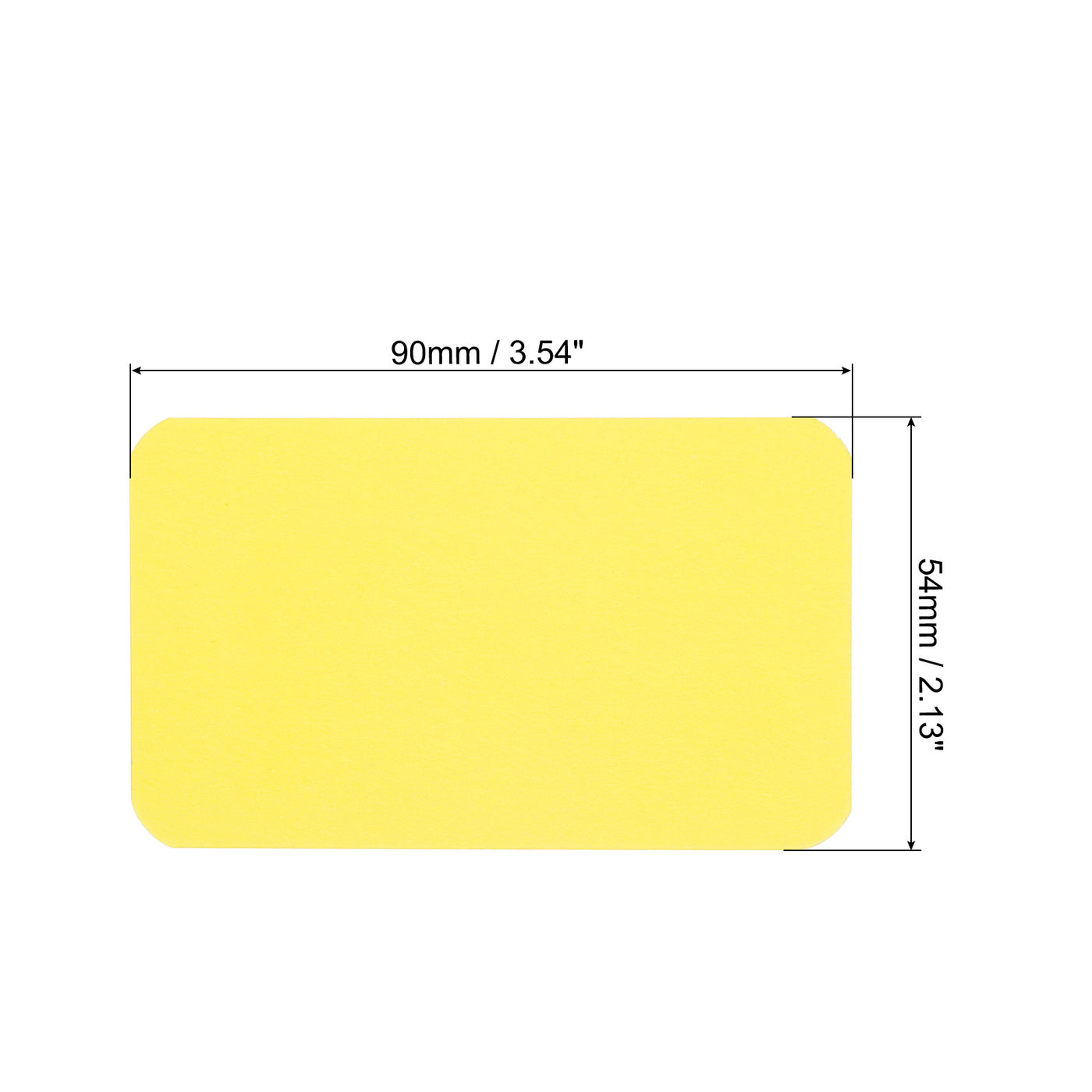 Harfington 3.5" x 2" Blank Paper Business Cards Small Index Flash Cards Note, Yellow 200pcs