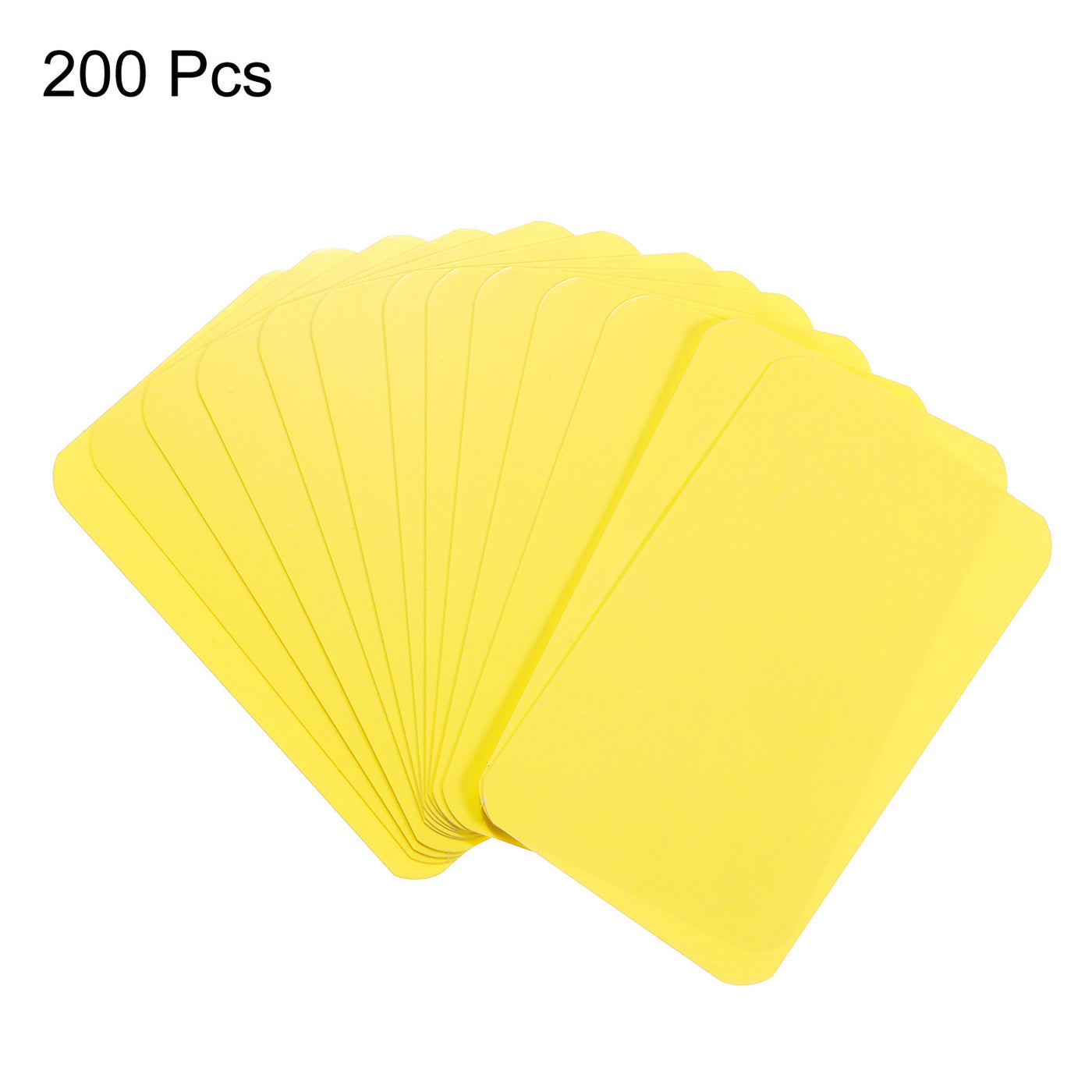 Harfington 3.5" x 2" Blank Paper Business Cards Small Index Flash Cards Note, Yellow 200pcs