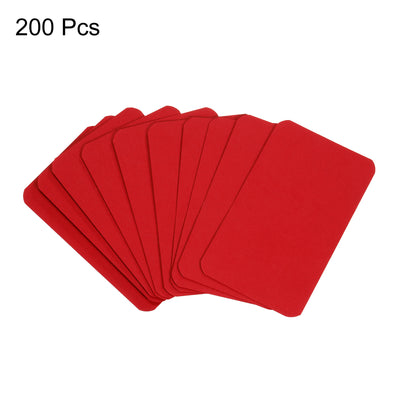 Harfington 3.5" x 2" Blank Paper Business Cards Small Index Flash Cards Note, Red 200pcs