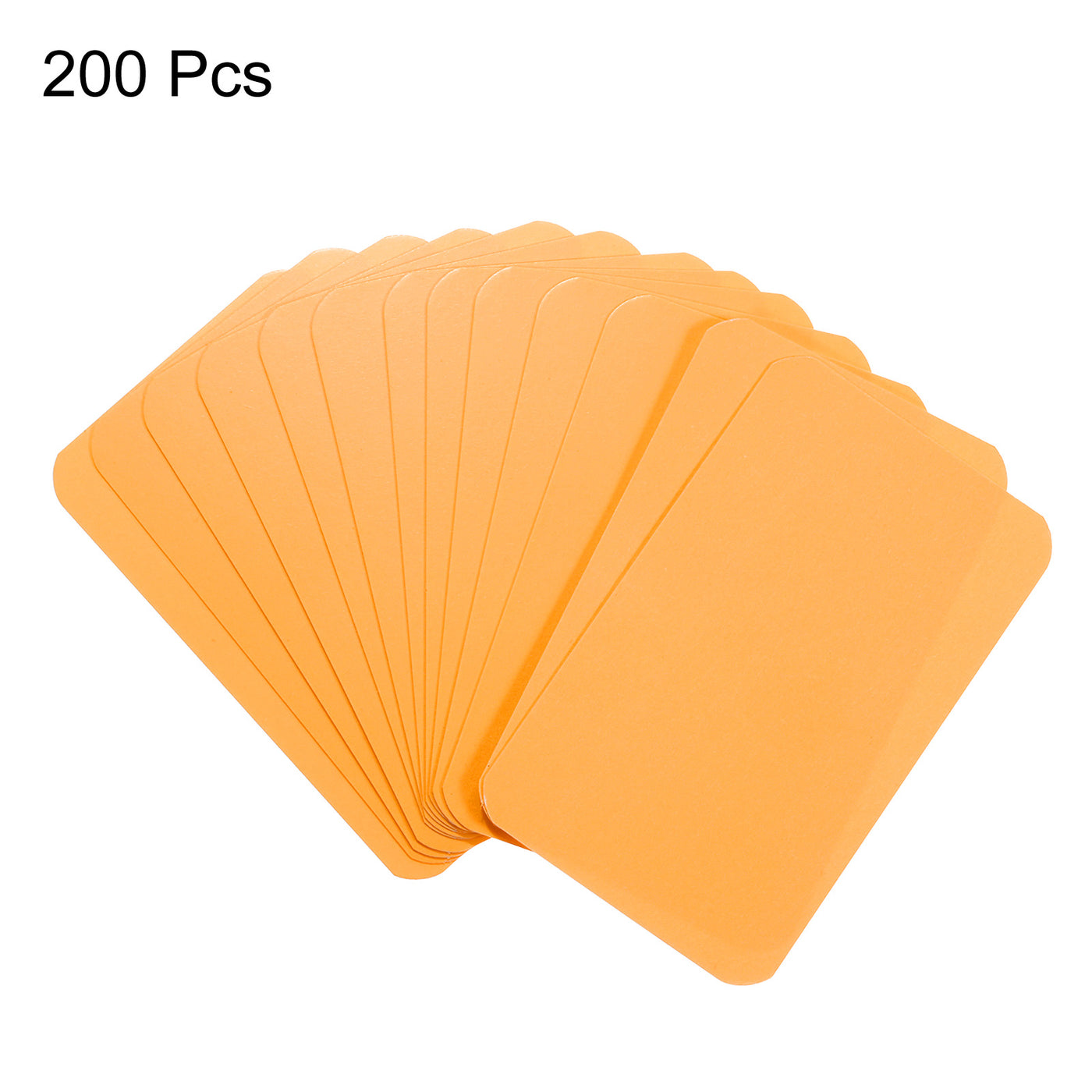 Harfington 3.5" x 2" Blank Paper Business Cards Small Index Flash Cards Note, Orange 200pcs