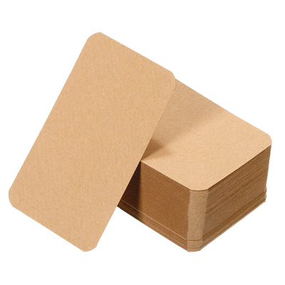 Harfington 3.5" x 2" Blank Paper Business Cards Small Index Flash Cards Note, Brown 200pcs