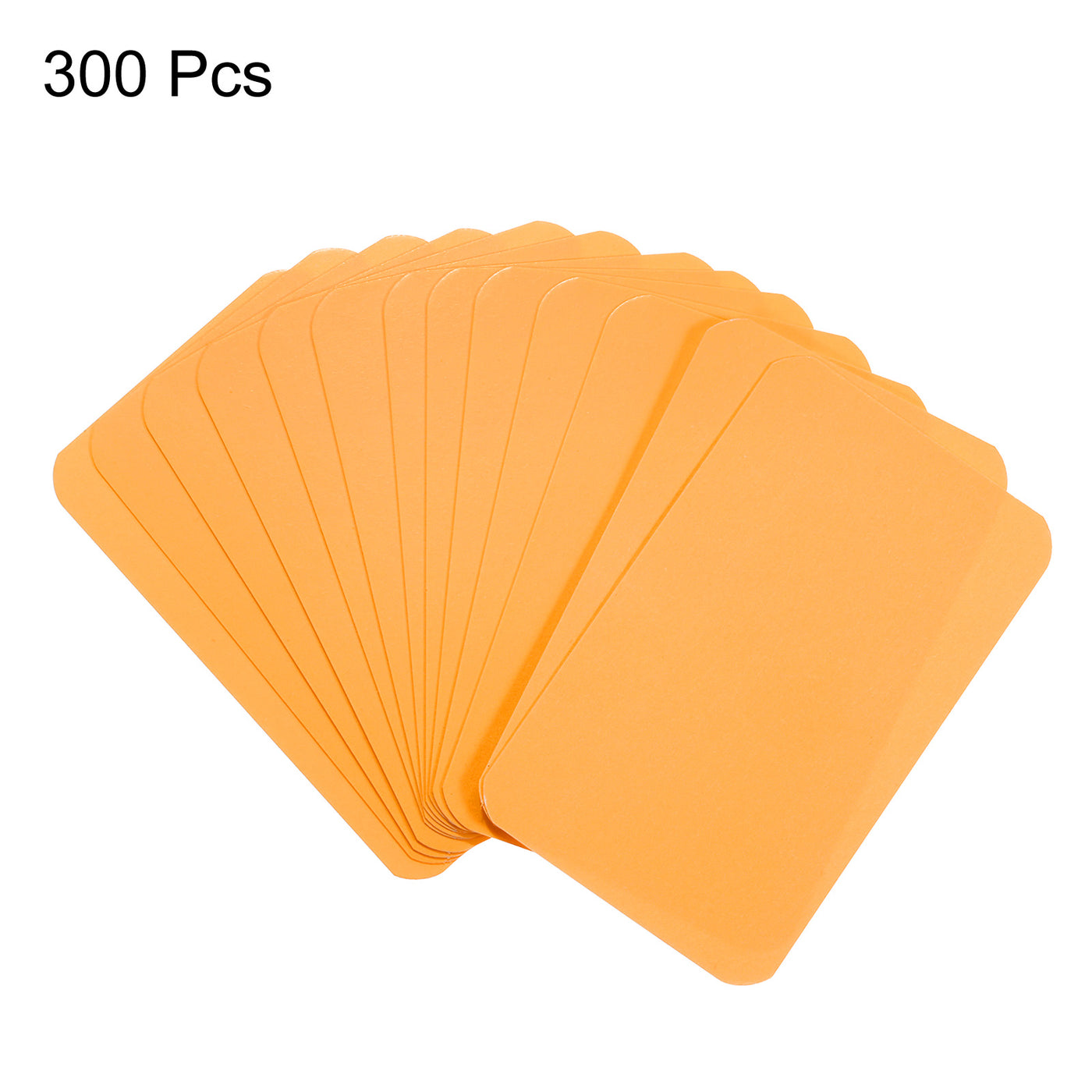 Harfington 3.5" x 2" Blank Paper Business Cards Small Index Flash Cards Note, Orange 300pcs