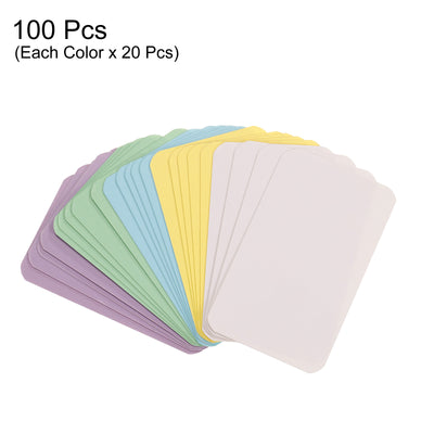 Harfington 3.5"x2" Blank Paper Business Cards Small Index Flash Card Assorted Colors 100pcs