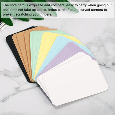 Harfington 3.5"x2" Blank Paper Business Cards Small Index Flash Card Assorted Colors 100pcs