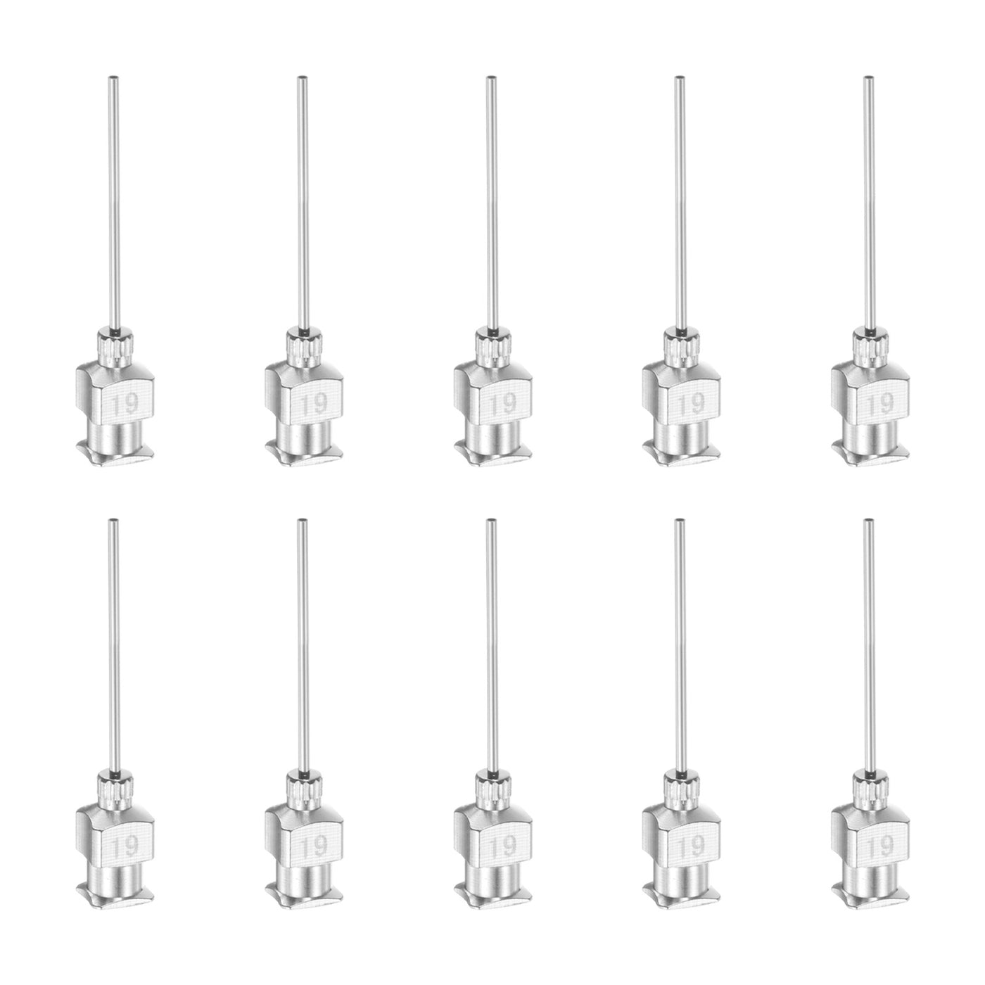 Harfington 10pcs 19G Stainless Steel Dispensing Needles, 1" Glue Needle Tube Blunt Tip