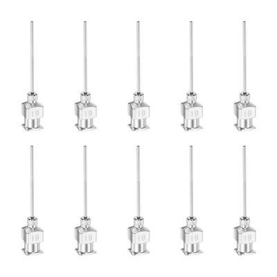 Harfington 10pcs 19G Stainless Steel Dispensing Needles, 1" Glue Needle Tube Blunt Tip