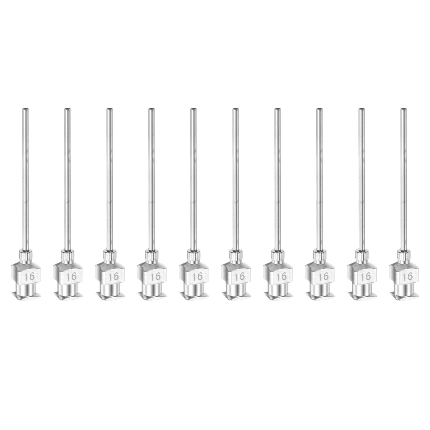 Harfington 10pcs 16G Stainless Steel Dispensing Needles, 1 1/2" Glue Needle Tube Blunt Tip