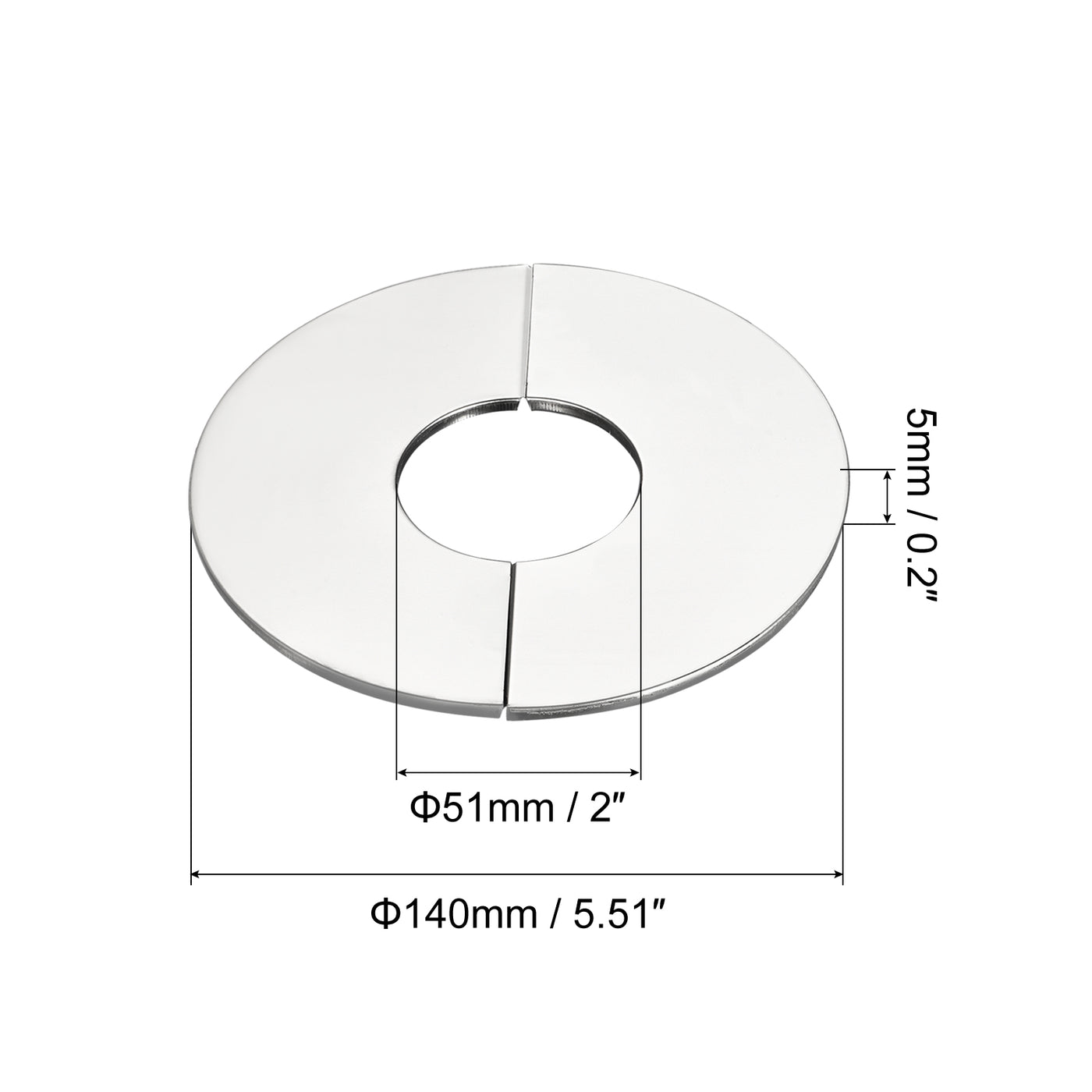 Harfington Wall Split Flanges, 201 Stainless Steel Round Escutcheon Plate for Diameter Pipe