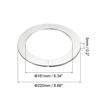 Harfington Wall Split Flanges, 201 Stainless Steel Round Escutcheon Plate for Diameter Pipe