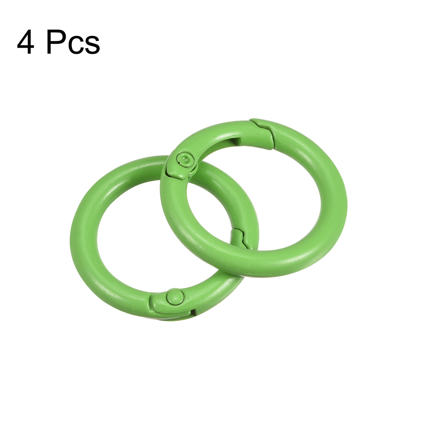 uxcell Uxcell Round Spring O Rings, 27mm/ 1.06" Trigger Buckle Snap for Bags, Purses, Keyrings, Green, 4Pcs