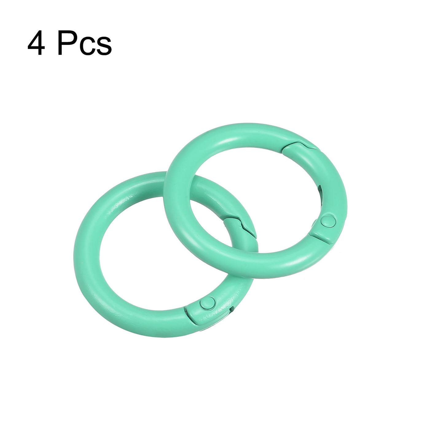 uxcell Uxcell Round Spring O Rings, 27mm/ 1.06" Trigger Buckle Snap for Bags, Purses, Keyrings, Lake Blue, 4Pcs