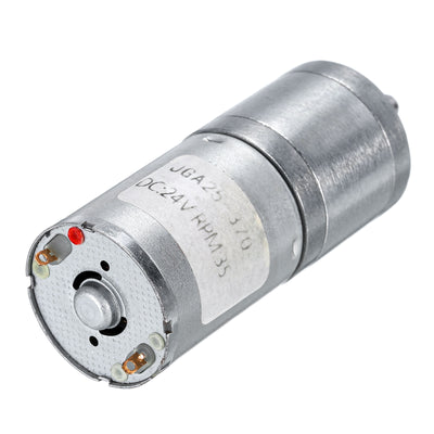 Harfington Micro Gear Box Motor Speed Reduction Geared Motor DC 24V 35RPM JGA25-370 for Electronic Lock DIY RC