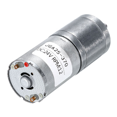 Harfington Micro Gear Box Motor Speed Reduction Geared Motor DC 24V 12RPM JGA25-370 for Electronic Lock DIY RC