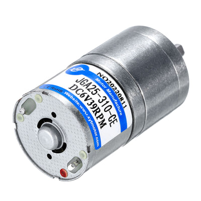 Harfington Micro Gear Box Motor Speed Reduction Geared Motor DC 6V 39RPM JGA25-310 for Electronic Lock DIY RC